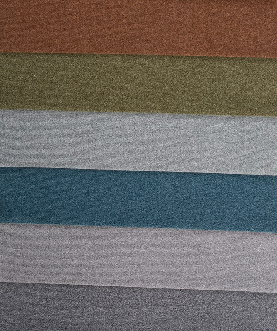 Bicolor loop pile fabric